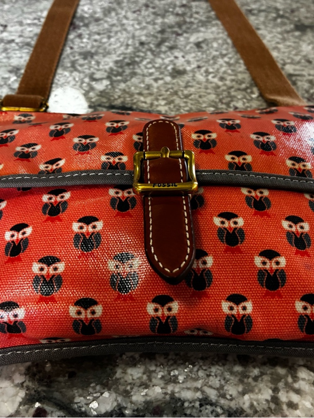 Fossil Owl Print Crossbody - Picture 14 of 15
